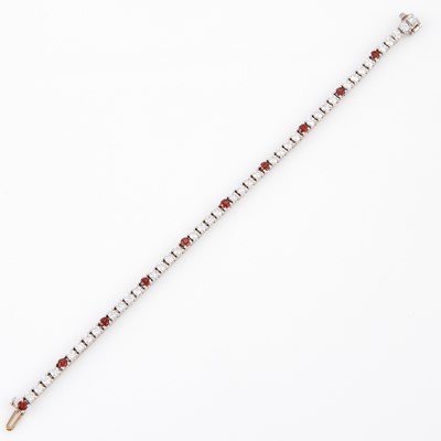 Lot 289 - Diamond and Stone Flexible Bracelet, 41 diamonds about 3.50 cts., 14K 7 dwt. all