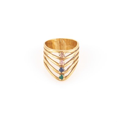 Lot 338 - Gold and Stone Ring, 10K 2 dwt.