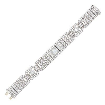 Lot 168 - Platinum and Diamond Bracelet