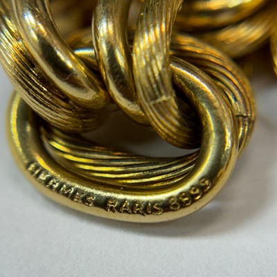 Lot 237 - Hermès Gold Oval Link Bracelet, France