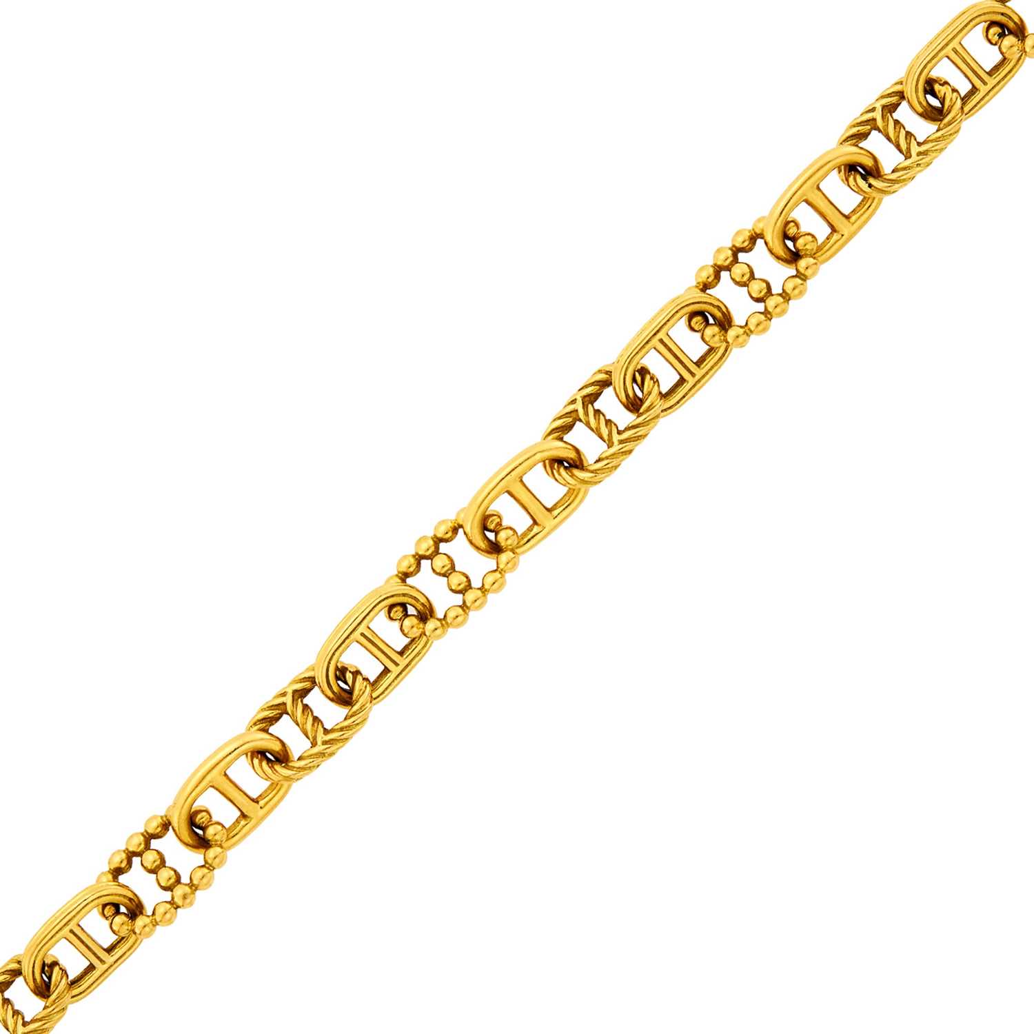 Lot 19 - Hermès Gold 'Chaine d'Ancre' Link Toggle Bracelet, France