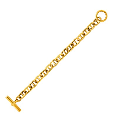 Lot 19 - Hermès Gold 'Chaine d'Ancre' Link Toggle Bracelet, France