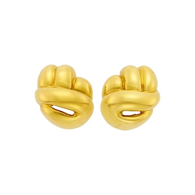 Lot 1030 - Pair of Gold Eaclips