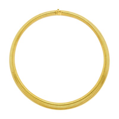Lot 1164 - Gold Snake Link Necklace