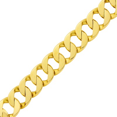 Lot 1020 - Gold Curb Link Bracelet
