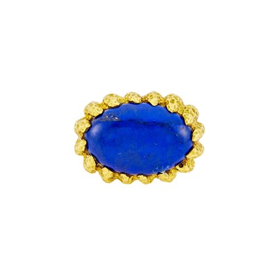 Lot 1239 - Gold and Lapis Ring
