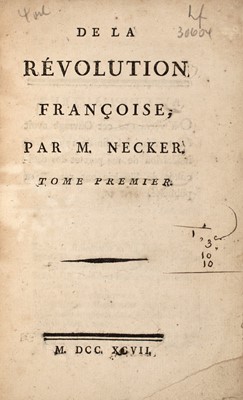 Lot 31 - Necker on the French Revolution, in original wrappers