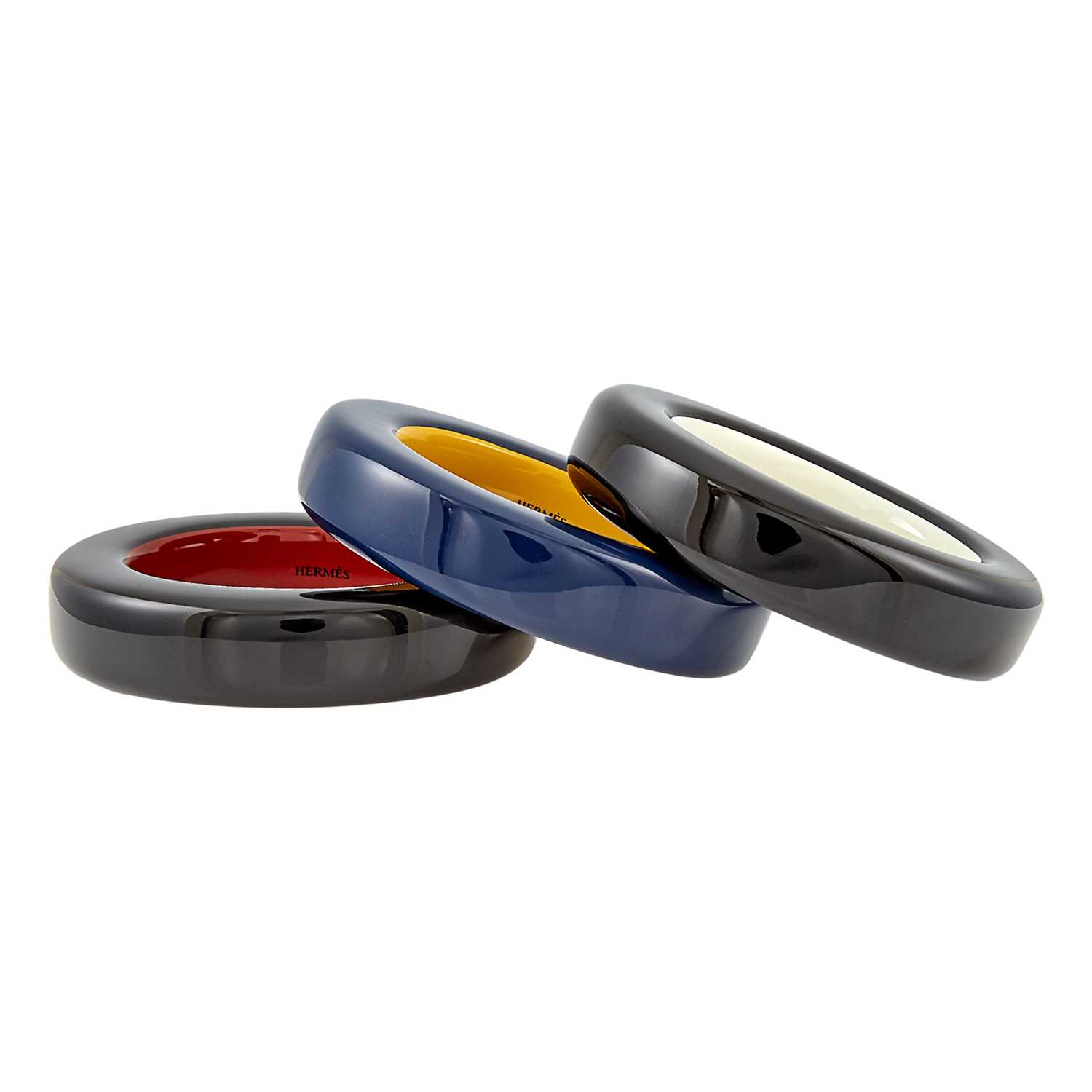 Lot 1030 - Hermès Three Acrylic Bangle Bracelets