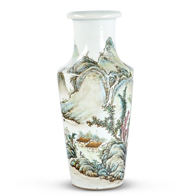 Lot 728 - A Chinese Enameled Porcelain Vase Attributed to Wang Yeting