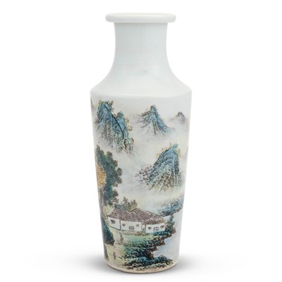Lot 729 - A Chinese Enameled Porcelain Vase after Zhang Zhitang