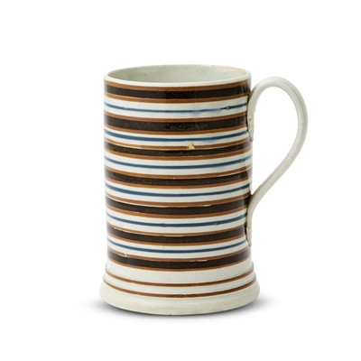 Lot Slip-decorated Pearlware Quart Mug