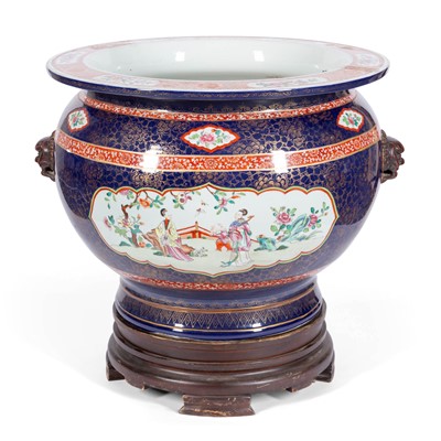 Lot 715a - A Large Chinese Enameled Porcelain Fish Bowl