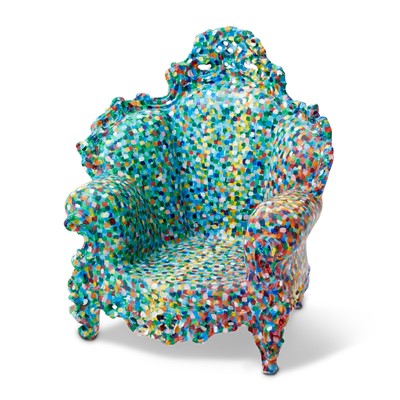 Lot 833 - Alessandro Mendini for Edition Vitra Design Museum Painted Porcelain "Poltrona Di Proust" Armchair
