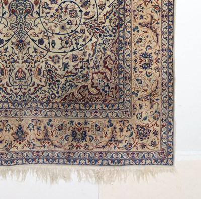 Lot 603 - Wool and Silk Nain Rug