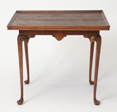 Lot 221 - Queen Anne Walnut and Maple Tray top Tea Table