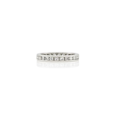 Lot 2075 - Tiffany & Co. Platinum and Diamond Band Ring