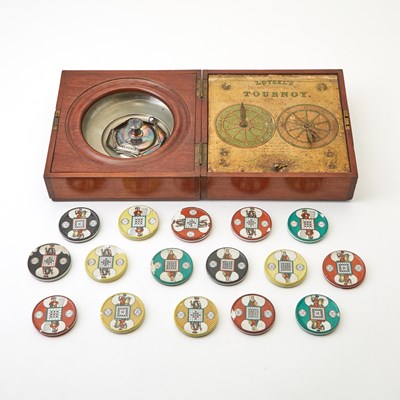 Lot 329 - Loysel's Chivalric Game of Tournoy - a chess-styled game with an added element of chance
