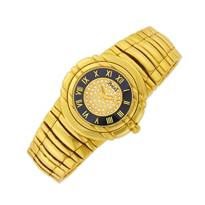 Lot 1029 - Piaget Gold and Diamond 'Tanagra' Wristwatch, M401D
