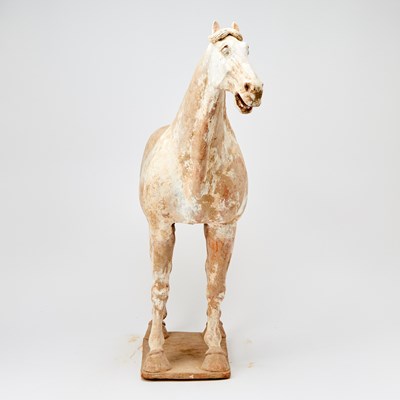 Lot 736 - A Large Chinese Pottery Model of a Horse