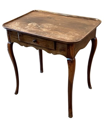 Lot 1101 - Louis XV Provincial Walnut Tray-top Tea Table