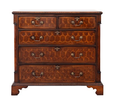Lot George III Style Walnut and Oyster-Veneered Chest of Drawers