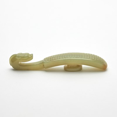Lot 47a - A Chinese Yellow Jade Belt Hook