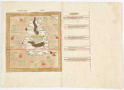 Lot 115 - A Map of Sri Lanka, called Taprobana, from the 1486 Ulm Ptolemy