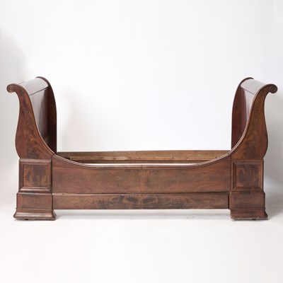 Lot 366 - Charles X Mahogany Sleigh Bed