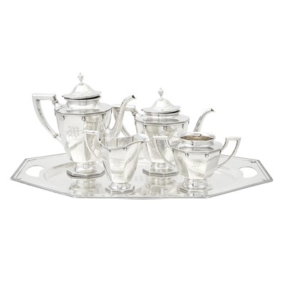 Lot 194 - Alvin Sterling Silver Tea and Coffee Service on Tray