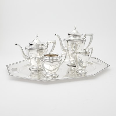 Lot 194 - Alvin Sterling Silver Tea and Coffee Service on Tray