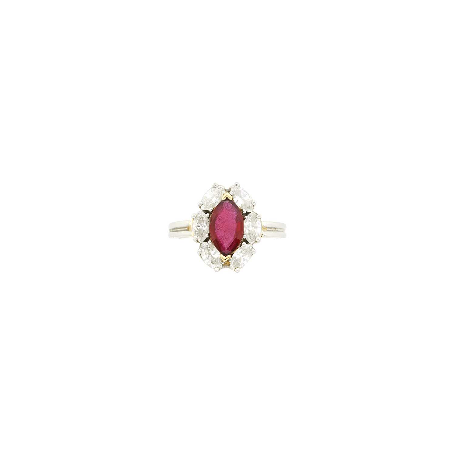 Lot 1187 - Oscar Heyman Brothers Platinum, Gold. Ruby and Diamond Ring