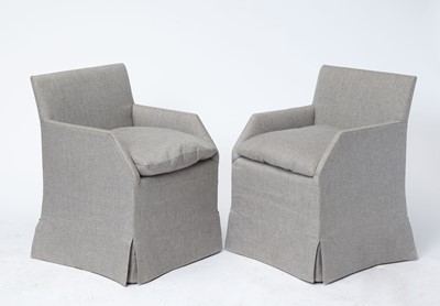 Lot 825 - Group of Four John Saladino Upholstered "Villa" Dining Chairs