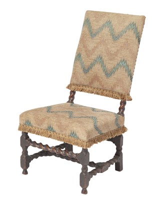 Lot 1058 - William and Mary Walnut Needlework Upholstered Side Chair