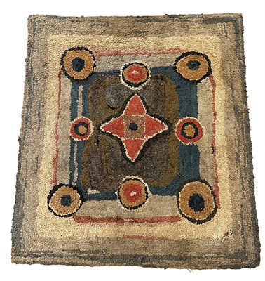Lot 1095 - Abstract Geometric Hooked Rug