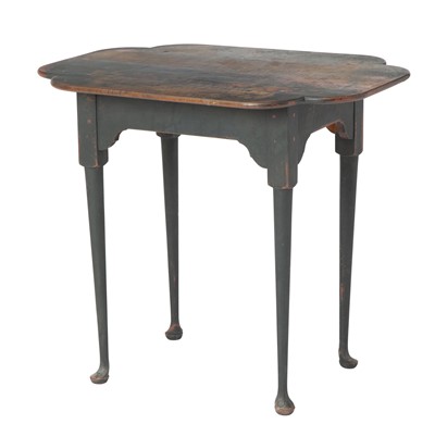 Lot 228 - Queen Anne Style Black-Painted Maple Tea Table