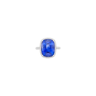 Lot 144 - Platinum, Sapphire and Diamond Ring