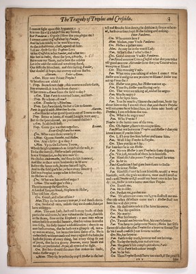 Lot 3 - Shakespeare's Troilus and Cressida from the 1632 Second Folio