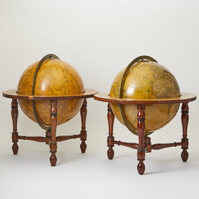 Lot 413 - Two English 12-Inch Table Globes