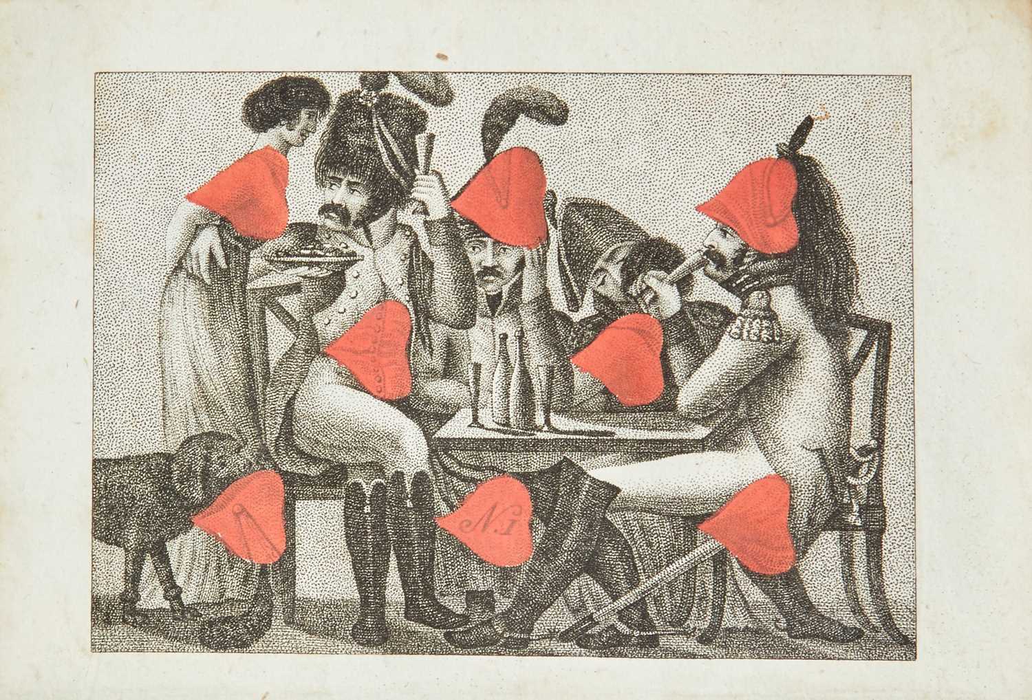 Lot 315 - A German playing card Almanac for 1810 with transformation card illustrations
