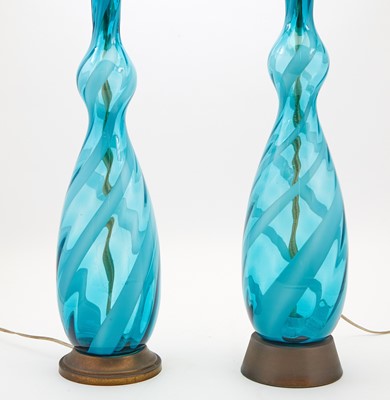 Lot 806 - Similar Pair of Italian Murano Glass Table Lamps