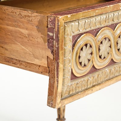 Lot 639 - Italian Painted and Parcel-Gilt Center Table