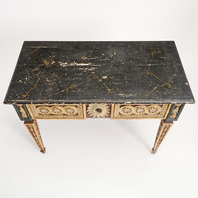 Lot 639 - Italian Painted and Parcel-Gilt Center Table