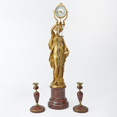 Lot 278 - French Gilt-Bronze Pendulum Clock