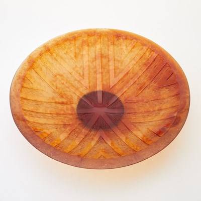 Lot 295 - Daum Acid-Etched Glass Center Bowl