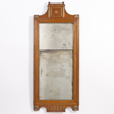 Lot 678 - Baltic Brass-Mounted Mahogany Pier Mirror