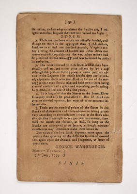 Lot 239 - The remarkable Will of George Washington, 1799