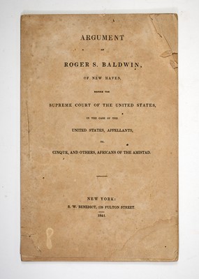 Lot 243 - The arguments of Adams and Baldwin in the Amistad case