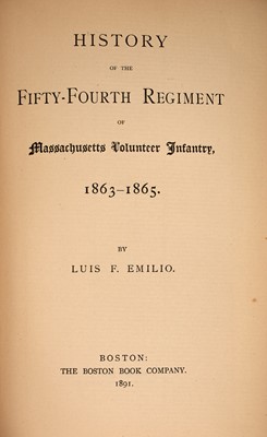 Lot 257 - The History of the Massachusetts 54th Regiment, basis for the film Glory