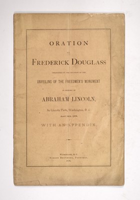 Lot 258 - Frederick Douglass' honest speech at the unveiling of the Freedman's Monument