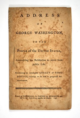 Lot 238 - A 1796 edition of Washington's Farewell Address
